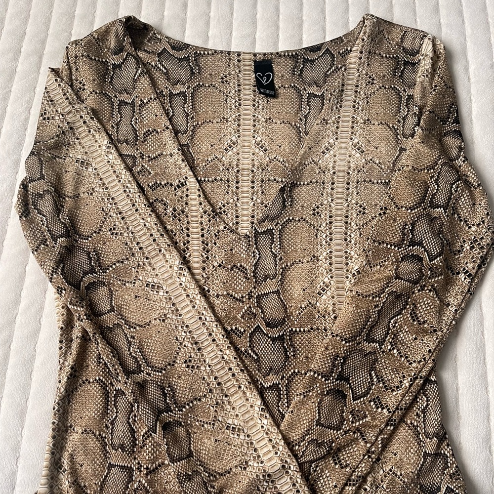 Snake print bodysuit
